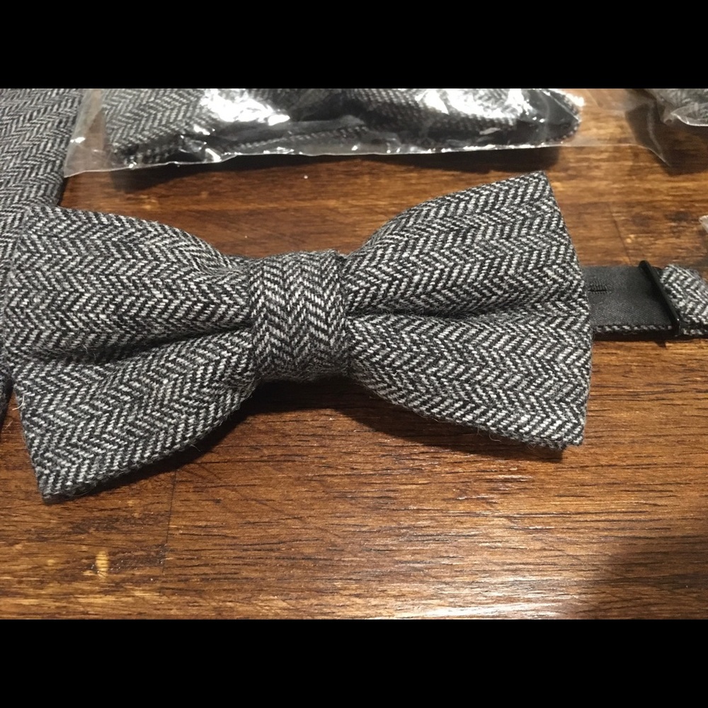 Charcoal gray wool ties - great for groomsmen!